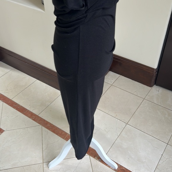 Gibson Look Medium Black Jersey Dress. New with Tags. Size M. Side Tie. - Picture 4 of 5